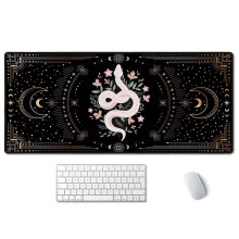 SSOIU Grote Muismat, Boho Slang Heks Bureau Mat voor Desktop, Waterdichte Gaming Muismat