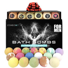 Badebomben fr Mnner, Geschenkset mit 18 duftenden, handgefertigten Bio-Badebomben  2,5 oz mit natrlichen therischen len. Perfekt fr Freund
