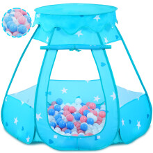 Wilhunter Baby Ball Pit per il bambino con 50 palle bambini pop -up tenda da gioco per ragazze giocattoli principessa per bambini da gioco per intern