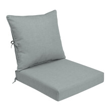 Arden Foam Outdoor Deep Seat Cushion Set 24 x 24 Made with ProFoam Rain-Proof Fade Resistant Stone Grey Leala