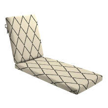 Arden Foam Outdoor Chaise Lounge Cushion 21 x 72 Made with ProFoam Rain-Proof Fade Resistant Tan Diamond Trellis