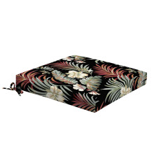 Arden Foam Outdoor Dining Seat Cushion 19 x 19 Made with ProFoam Rain-Proof Fade Resistant Simone Black Tropical