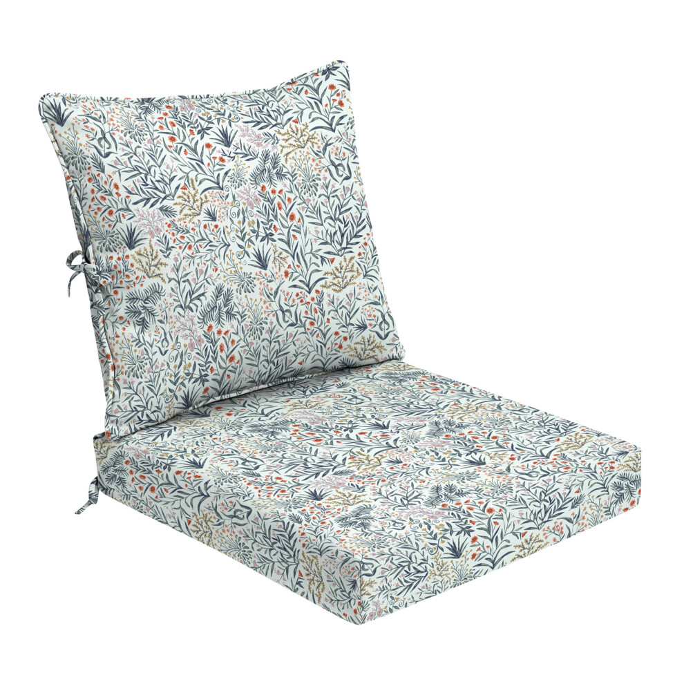 Arden Foam Outdoor-Sitzkissen-Set, Tief, 24 X 24, Hergestellt Aus Profoam, Regenfest, Farbecht, Pistazie, Botanisch-image