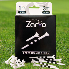 Zario Plastic Golf Tees 50 Pack Lange 3 1/4 Inch & Short 1 1/2 Inch Nsten Unbeakable til mnd og kvinder - (hvid & sort)