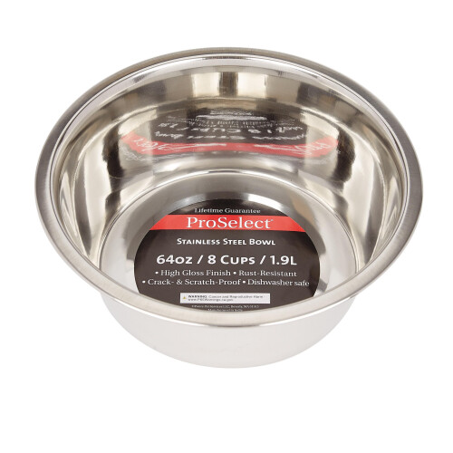 ProSelect Stainless Steel Classic Dog Bowl  2-Quart