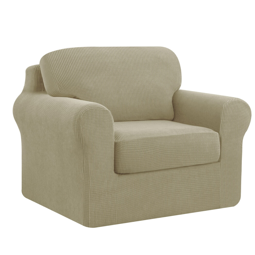 SUBRTEX 3 Pieces Stretch Sofa Slipcover Sets Couch Cover Sets Backrest Cushion Covers Furniture Protector Collection Set for Oversize Sofa Loveseat Ch