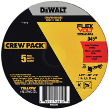 Dewalt Flexvolt 4-1/2 Zoll. X .045 Zoll. X 7/8 Zoll. T1 5Pk Schneidrad