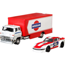 Hot Wheels Team Transport Set, Spielzeug-Rennwagen und Transporter-Truck im Ma stab 1:64 (Stile k nnen variieren)