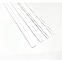 25 stk Heavy Duty 100 mm x 7 mm - 3 mm flade klare pinde til kage toppers cake pops eller slikkepinde - Akryl plexiglas sticks Gennemsigtig Klar