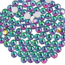 beadsland Flad Ryg Krystal Rhinestones Runde ?delstene Gr?n Volcano (6,4-6,6 mm) SS30/288 stk.