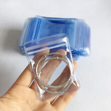 Fnuiddt 100 stuks PVC doorzichtige sieraden anti-oxidatie ritszak antiaanslag plastic zakken voor het verpakken van sieraden ringen oorbellen transpa