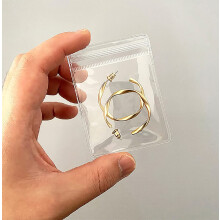 Fnuiddt 100 stuks PVC doorzichtige sieraden anti-oxidatie ritszak antiaanslag plastic zakken voor het verpakken van sieraden ringen oorbellen transpa