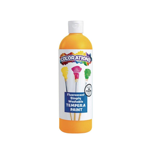 Colorations simplement lavables peinture     l'orange fluorescent fluorescent - 16 oz.