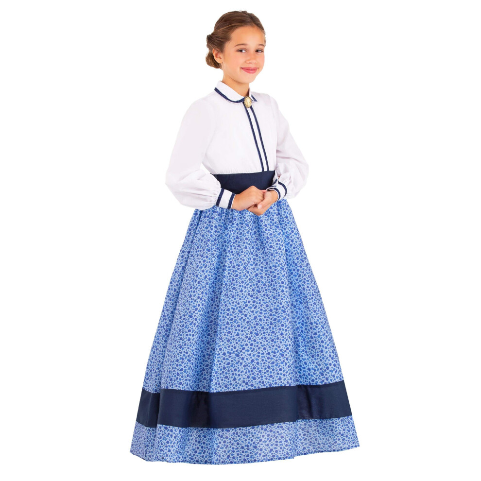 Photos - Other Toys Fun Costumes Girl's Prairie Dress With Cameo Wild West Outfit For Halloween Parties And Dress Up Fun