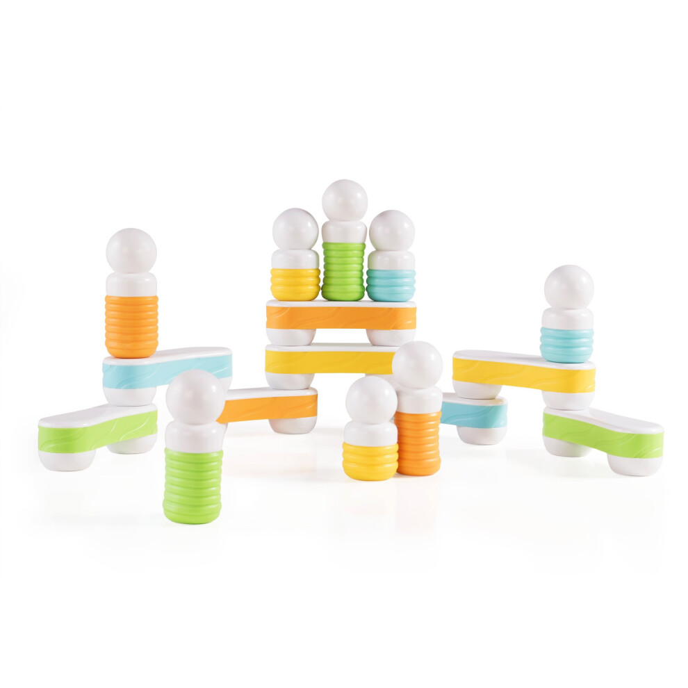 Guidecraft Grippies Links - 16 Piece Set  Stem Soft Grip Magnetic Building Toy for Toddlers-image-OPC-PHFPMHH-NEW