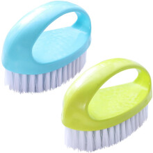 2 Pack Scrubbing Brushes for Cleaning Heavy Duty Scrub Brush Nylon Stiff Bristles Scrubber Cleaner Brush for Bathroom Showe Sink Kitchen Bathtub Floo