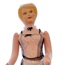 Merrimix - Ginger Inflatable Blow Up Doll with Maid Costume  Gag Gifts for Men  Bachelor Party Favors and Decorations Bachelorette Party Accessor