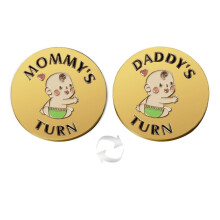 Novos presentes para papai e mame Moeda engraada para tomada de deciso Novo presente de beb para pais, mame, papai, mulheres grvidas, prime
