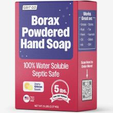 Prkov mdlo na ruce Grit Go Borax - Vysoce cinn citen 100% ve vode rozpustn septik Bezpecn rezn mastnoty Olej a necistoty (5 lb)