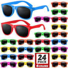 GINMIC b?rnesolbriller Party Favors 12 Pack Neon Solbriller til B?rn Drenge og piger Fantastisk gave til f?dselsdagsfest forsyninger Beach Pool P