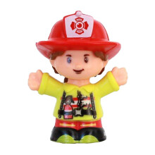 Ersatzteil fr das Little People Community Helpers-Spielset  GJP12 ~ Ersatz-Feuerwehrmannfigur ~ Erica ~ Braunes Haar ~ Pferdeschwanz