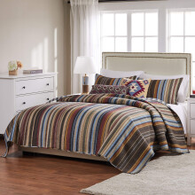Greenland Home Durango 100% Cotton Reversible Quilt Set 4-Piece Twin/XL Earth