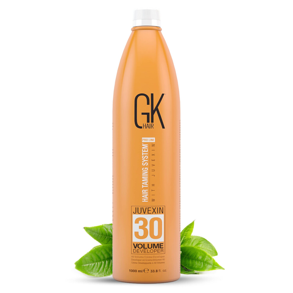 Gk Hair Global Keratin Professional Hair Creme 30 Volume Developer 33.8 Fl Oz For Hair Coloring Bleach - High-Performance Long Lasting Semi-Permanent
