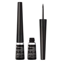 Rimmel Exaggerate vilt-tip vloeibare eyeliner, 2 stuks, Zwart