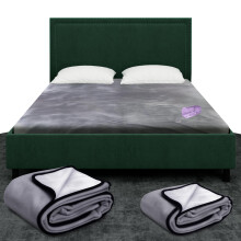 Premium vandtt tppe King Size tppe til par og kledyr/hunde Bld lydls madras Mbelbeskytter Vendbar + gave inkluderet - til valentinsdag ell