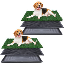 FluffyDream Kunstrasen fr Hundetoiletten  50,8 x 63,5 cm, stark saugfhige Grasunterlage, Hundegrasunterlage mit Tablett, Hundetoiletten-Traini