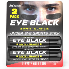 GoSports Stick sportivo nero antiriflesso per calcio, baseball, softball e altro - Confezione da 2 bastoncini per pittura sportiva sotto gli occh