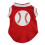 Camicia da cane cucciolo da baseball Petetebella (rosso rosso) 1