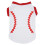 Petitebella hundvalpskjorta med baseballtryck (vit/rd medium) 1