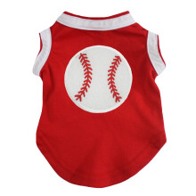 Petitebella Baseball Puppy Dog Shirt (Red  XX-Large)