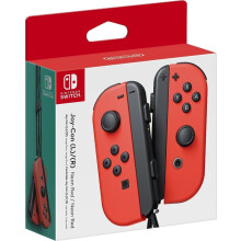 Nintendo Lewy i Prawy Joy-Cons (L/R) Neon Red (HAC-015/6) (Odnowiony)