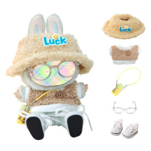 Kleidungsset fr Puppenzubehr (keine Puppe), ses Kawaii-Outfit-Set, 5-teilig, fr 15 cm bis 17 cm groe Puppen, Puppenkleidungsset, Ersatz mit Hut