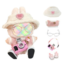 Kleidungsset fr Puppenzubehr (keine Puppe), ses Kawaii-Outfit-Set, 5-teilig, fr 15 cm bis 17 cm groe Puppen, Puppenkleidungsset, Ersatz mit Hut