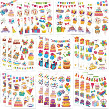 315Pcs Happy Birthday Stickers Colorful Birthday Party Stickers for Scrapbooking Cards Party Favors Wrap Decor