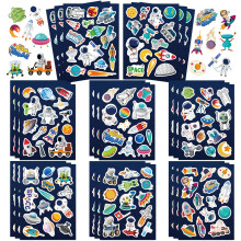 336 Pcs Outer Space Stickers Solar System Planets Astronauts Galaxy Spaceships and Rockets Explore Space Sticker for Craft Supplies Classro