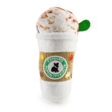Haute Diggity Dog Starbarks Pupkin Spice Latte Plys designer-hundeleget?j med interaktiv squeaker-stimulerende k?ledyrsberigelse Maskinvaskbare o