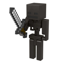 Mattel Minecraft Craft-A-Block Wither Skeleton Figure  Authentic Pixelated Video-Game Character  Action Toy to Create  Explore and Survive  Colle