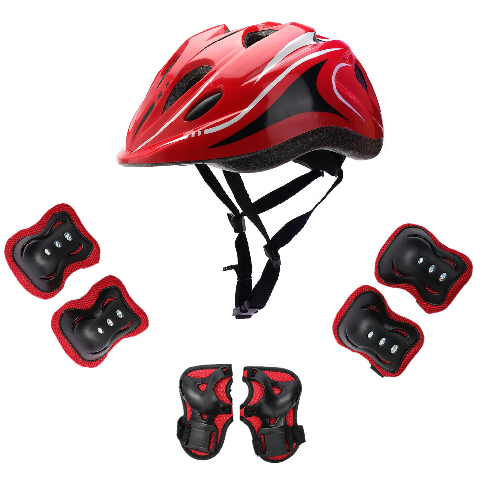 HENXING Kids Helmet Knee Elbow Pads Wrist Guard Sport Protective Gear Adjustable Scooter Skateboard Roller Bike Skate Cycling Safety Set for Boy