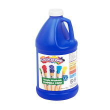 Colorations sin parabeno simplemente pintura tempera lavable para nios - 1/2 galn de valor de valor azul vibrante. No txico y hecho en los EE. UU.