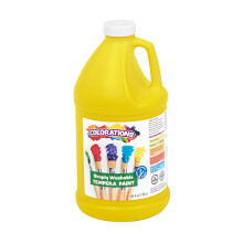 Colorations sin parabeno simplemente pintura tempera lavable para nios - tamao de valor de 1/2 galn tamao amarillo vibrante. No txico y hecho en