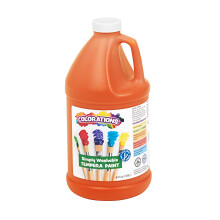 Coloraciones sin parabeno simplemente pintura tempera lavable para nios - tamao de valor de 1/2 galn tamao naranja vibrante. No txico y hecho en