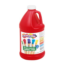 Coloraciones sin parabeno simplemente pintura tempera lavable para nios - tamao de valor de 1/2 galn tamao rojo vibrante. No txico y hecho en lo