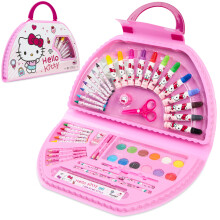 Hello Kitty Colored Pencils Art Supplies Kids Drawing Kit School Supplies Painting Kit Girls Drawing Pencils Art Kit Travel Case with Crayons Arts and