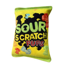 Huxley & Kent koirille - Sour Scratch (suuri) - Power Pehmo Funny Dog Toy with Squeaker - H&K Squeaky