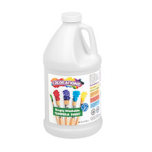 Coloraciones sin parabeno simplemente pintura tempera lavable para nios - tamao de valor de 1/2 galn tamao blanco vibrante. No txico y hecho en
