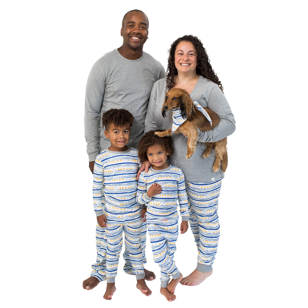 Burt's Bees Baby Unisex Baby Pets Family Jammies Matching Holiday Organic Cotton Pajamas  Night Lights  One Size